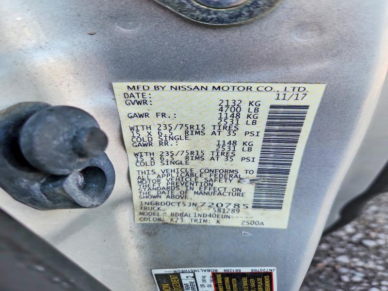 Продаж на аукціоні авто 2018 Nissan Frontier, vin: 1N6BD0CT5JN720785, номер лоту: 62933296