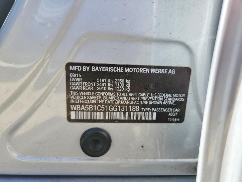 Продажа на аукционе авто 2016 Bmw 535, vin: WBA5B1C51GG131188, номер лота: 61713626