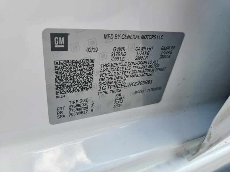 Продаж на аукціоні авто 2019 Gmc Sierra, vin: 1GTP9EEL7KZ303991, номер лоту: 61436546