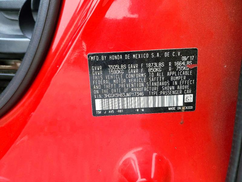 Продаж на аукціоні авто 2018 Honda Fit, vin: 3HGGK5H83JM717346, номер лоту: 62491796