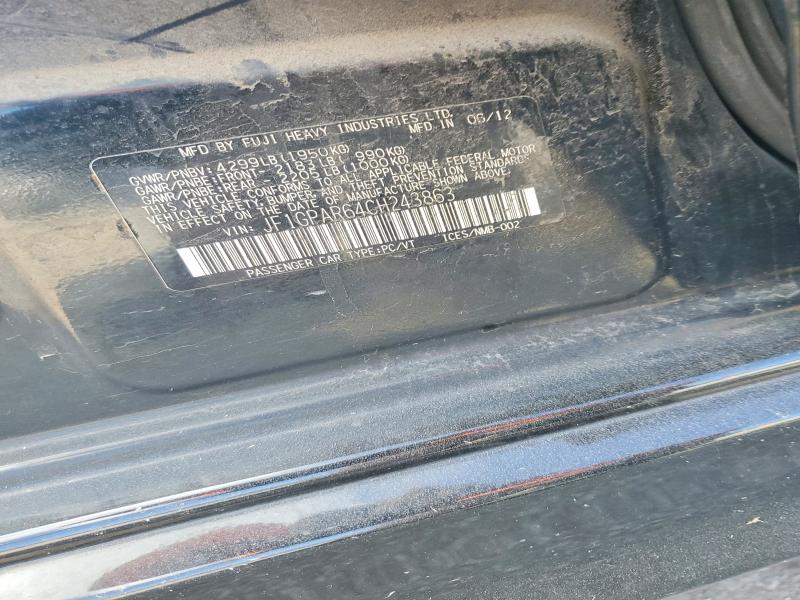 Aukcja sprzedaży 2012 Subaru Impreza, vin: JF1GPAR64CH243863, numer aukcji: 60586686