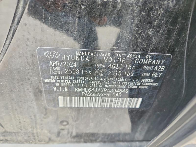 Продаж на аукціоні авто 2024 Hyundai Sonata, vin: KMHL64JAXRA394846, номер лоту: 61923806