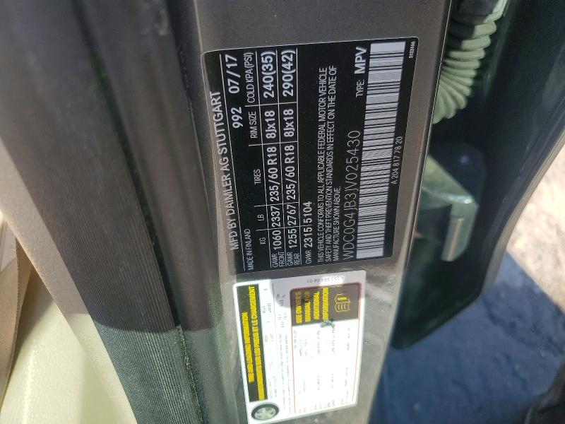 61054756 :رقم المزاد ، WDC0G4JB3JV025430 vin ، 2018 Mercedes-benz Glc مزاد بيع