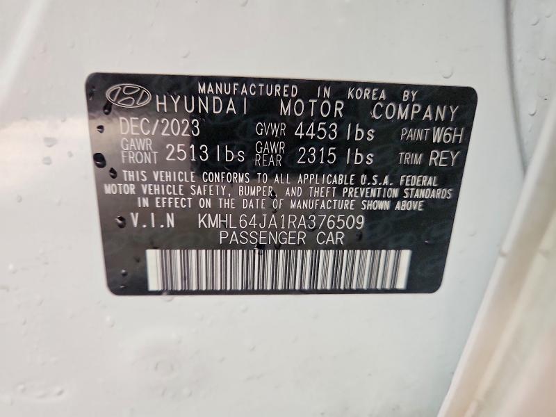 Aukcja sprzedaży 2024 Hyundai Sonata, vin: KMHL64JA1RA376509, numer aukcji: 60530826