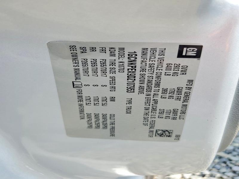 60880116 :رقم المزاد ، 1GCNKPEX9DZ107953 vin ، 2013 Chevrolet Silverado مزاد بيع
