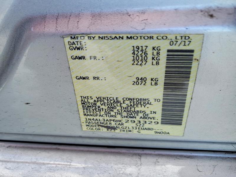 Aukcja sprzedaży 2017 Nissan Altima, vin: 1N4AL3AP6HC293329, numer aukcji: 59660946
