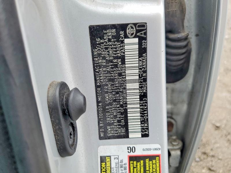 Aukcja sprzedaży 2016 Toyota Corolla, vin: 2T1BURHE3GC648966, numer aukcji: 62110556