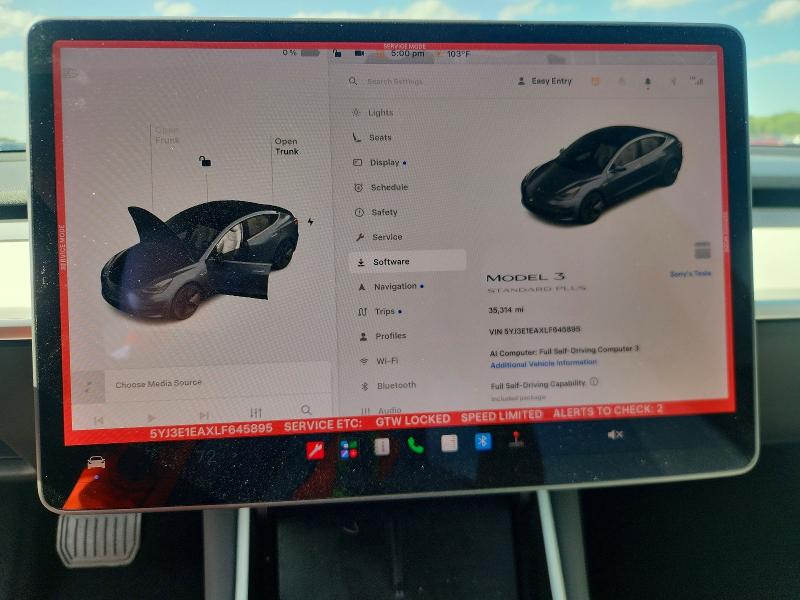 Auction sale of the 2020 Tesla Model 3, vin: 5YJ3E1EAXLF645895, lot number: 59585716