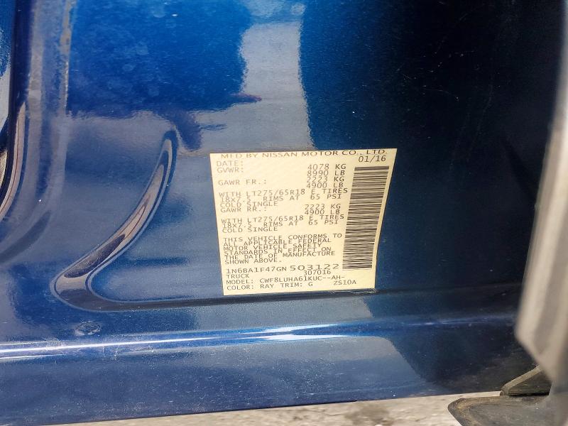 Продажа на аукционе авто 2016 Nissan Titan Xd, vin: 1N6BA1F47GN503122, номер лота: 62236946