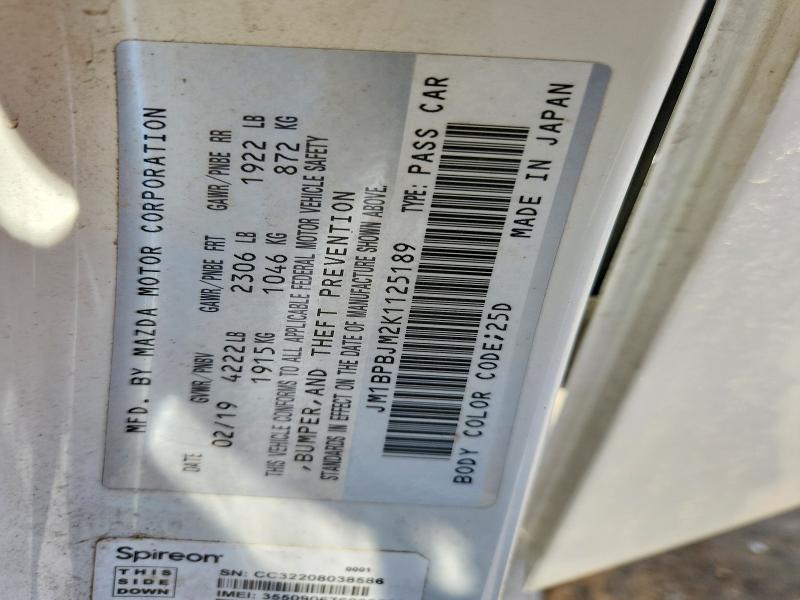 Продажа на аукционе авто 2019 Mazda 3, vin: JM1BPBJM2K1125189, номер лота: 61039276