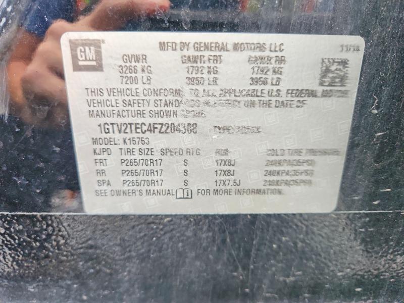 60181726 :رقم المزاد ، 1GTV2TEC4FZ204308 vin ، 2015 Gmc Sierra مزاد بيع