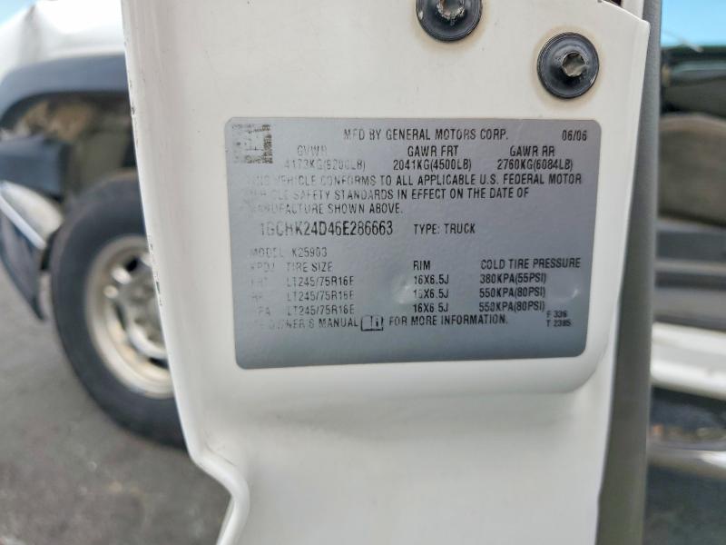 61738866 :رقم المزاد ، 1GCHK24D46E286663 vin ، 2006 Chevrolet Silverado مزاد بيع