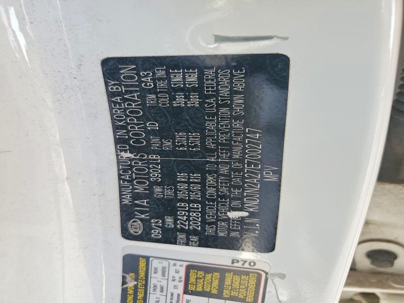 2014 Kia Soul მანქანა იყიდება აუქციონზე, vin: KNDJN2A27E7002747, აუქციონის ნომერი: 61371276