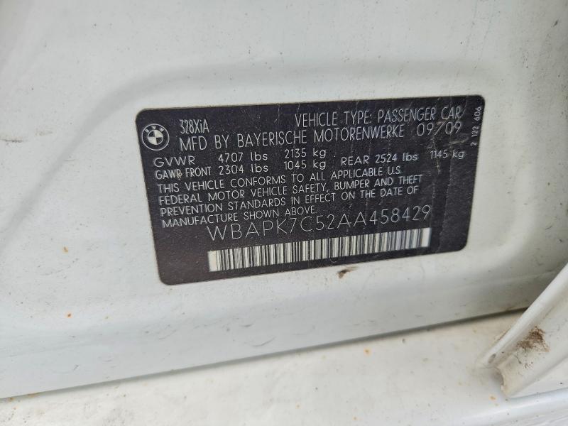 Продажа на аукционе авто 2010 Bmw 328, vin: WBAPK7C52AA458429, номер лота: 61631156