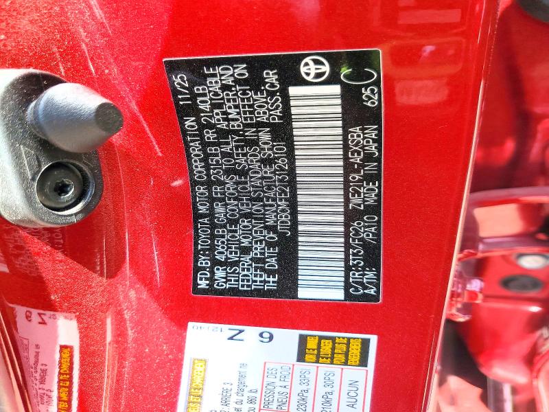Продаж на аукціоні авто 2026 Toyota Corolla Hybrid, vin: JTDBCMFE2T3126101, номер лоту: 62858036