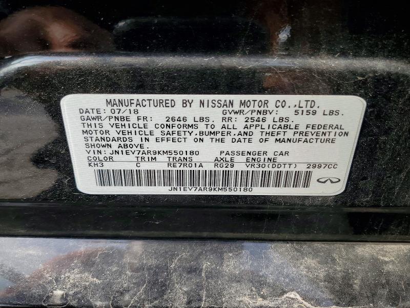Продаж на аукціоні авто 2019 Infiniti Q50, vin: JN1EV7AR9KM550180, номер лоту: 60427486