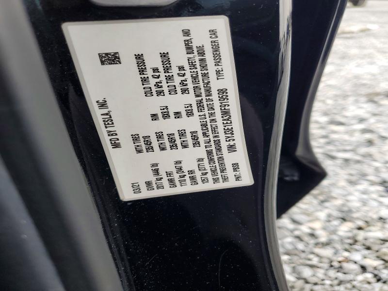Aukcja sprzedaży 2021 Tesla Model 3, vin: 5YJ3E1EA3MF919598, numer aukcji: 63347946