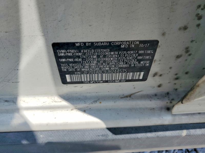 Aukcja sprzedaży 2018 Subaru Crosstrek, vin: JF2GTABC9JH244575, numer aukcji: 59284466