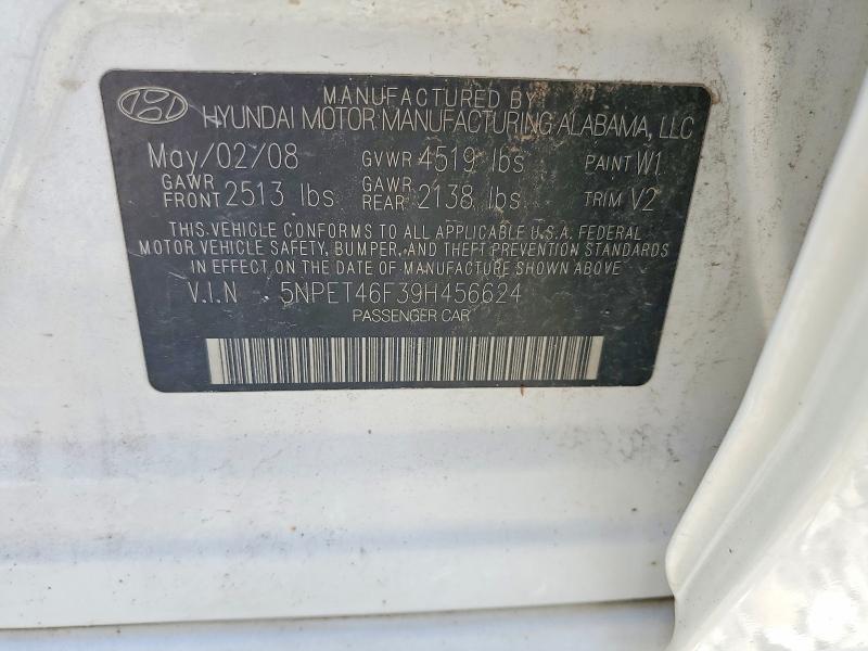 Продаж на аукціоні авто 2009 Hyundai Sonata, vin: 5NPET46F39H456624, номер лоту: 60450576