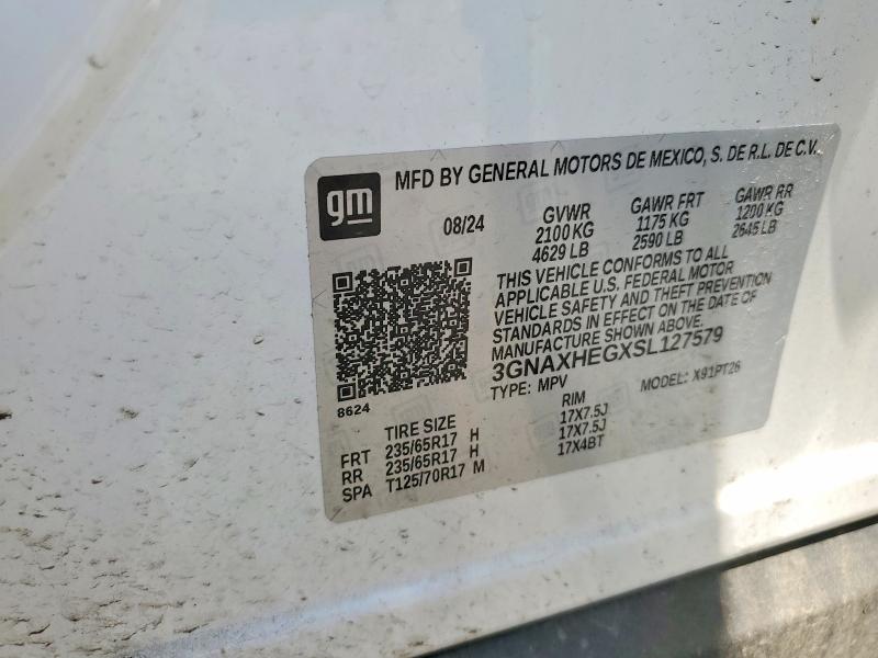 59974226 :رقم المزاد ، 3GNAXHEGXSL127579 vin ، 2025 Chevrolet Equinox مزاد بيع