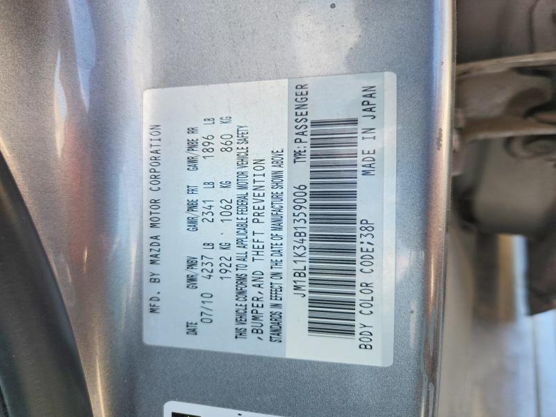 Продаж на аукціоні авто 2011 Mazda Speed, vin: JM1BL1K34B1359006, номер лоту: 62008966
