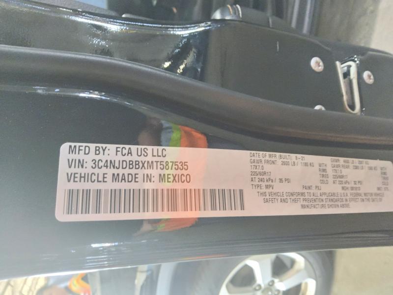 Aukcja sprzedaży 2021 Jeep Compass, vin: 3C4NJDBBXMT587535, numer aukcji: 59692256