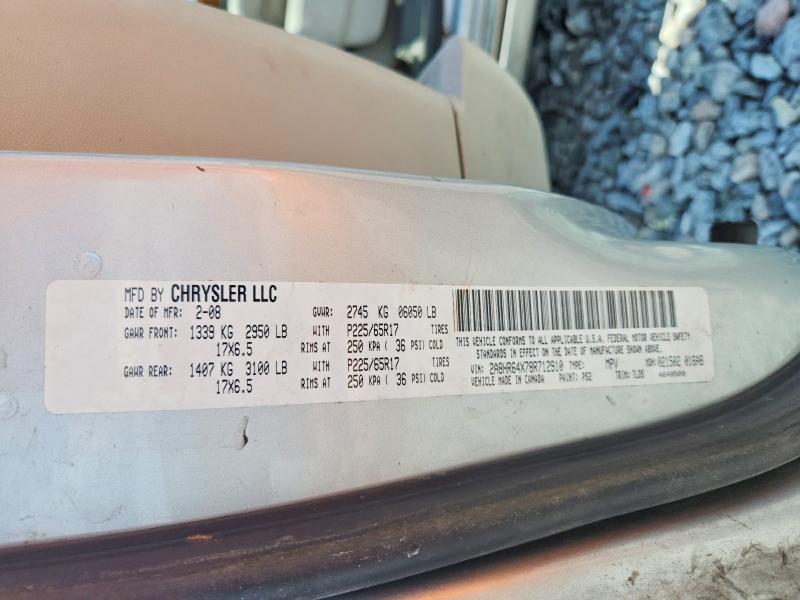 62793286 :رقم المزاد ، 2A8HR64X78R712910 vin ، 2008 Chrysler Town & Country مزاد بيع