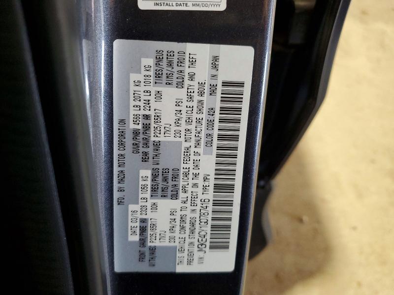 2016 Mazda Cx-5 მანქანა იყიდება აუქციონზე, vin: JM3KE4CY1G0787416, აუქციონის ნომერი: 61098806