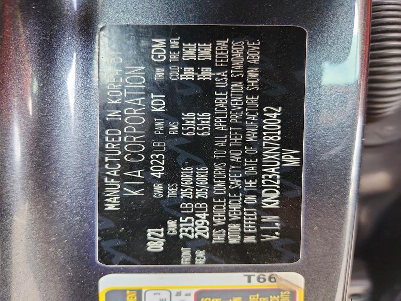 2022 Kia Soul მანქანა იყიდება აუქციონზე, vin: KNDJ23AUXN7810042, აუქციონის ნომერი: 57620616