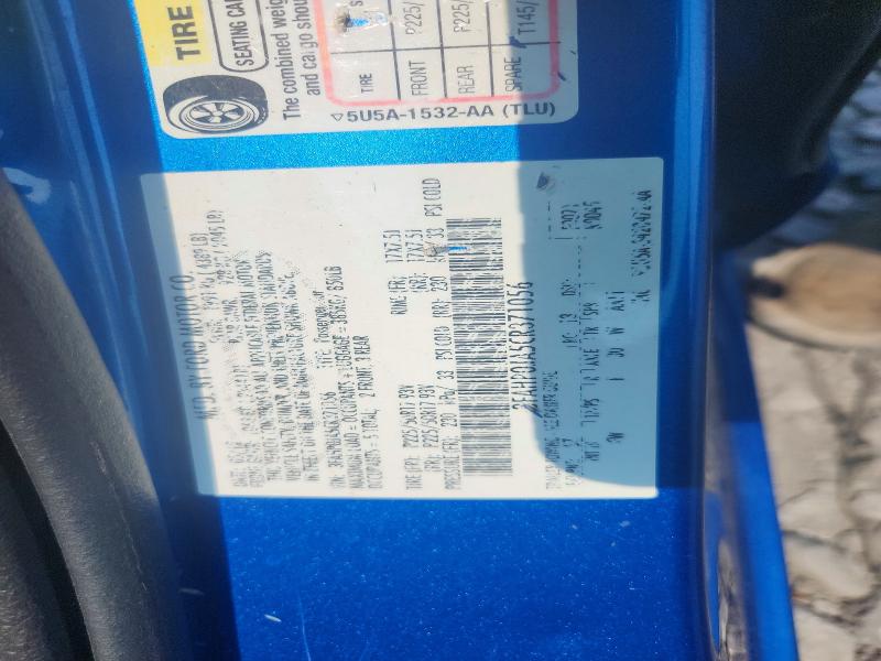 61174276 :رقم المزاد ، 3FAHP0JA5CR371056 vin ، 2012 Ford Fusion مزاد بيع
