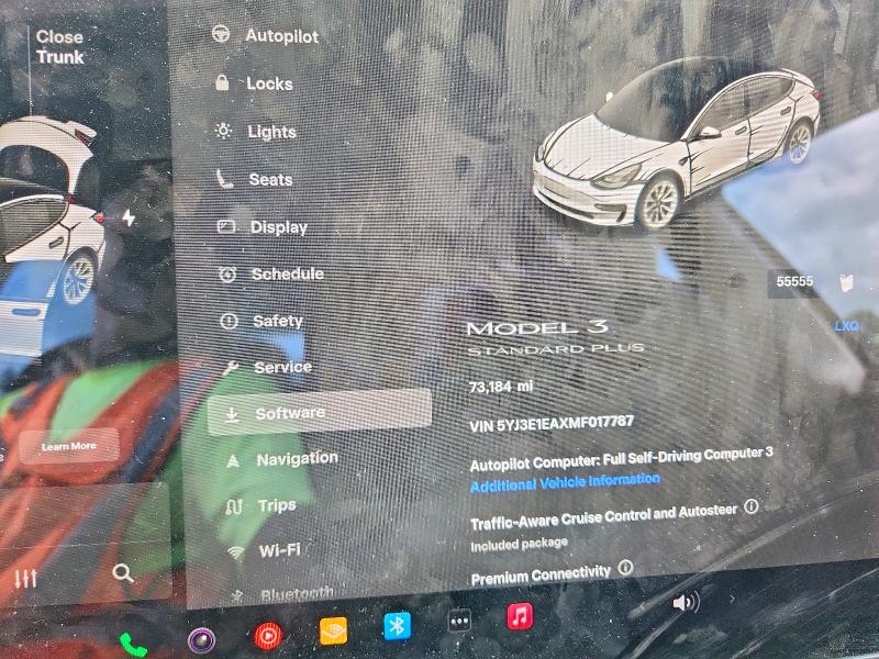 2021 Tesla Model 3 მანქანა იყიდება აუქციონზე, vin: 5YJ3E1EAXMF017787, აუქციონის ნომერი: 60496766