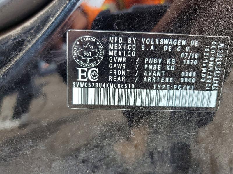 Aukcja sprzedaży 2019 Volkswagen Jetta, vin: 3VWC57BU4KM066510, numer aukcji: 61958026