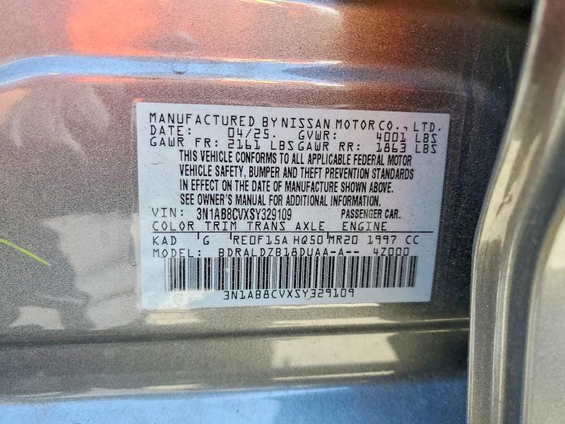 Aukcja sprzedaży 2025 Nissan Sentra, vin: 3N1AB8CVXSY329109, numer aukcji: 61612946