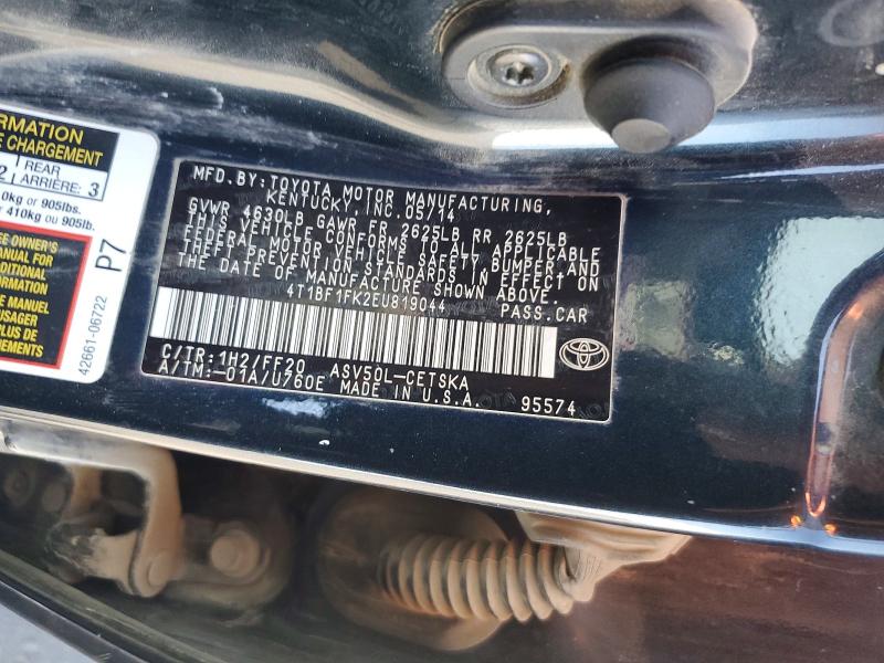 Продажа на аукционе авто 2014 Toyota Camry, vin: 4T1BF1FK2EU819044, номер лота: 59714616