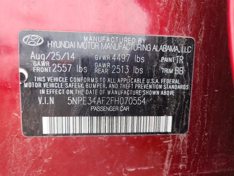 Aukcja sprzedaży 2015 Hyundai Sonata, vin: 5NPE34AF2FH070554, numer aukcji: 60446766