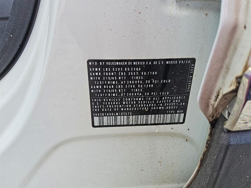 Aukcja sprzedaży 2020 Volkswagen Tiguan, vin: 3VV3B7AX8LM182576, numer aukcji: 85968945