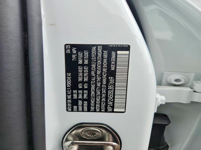Auction sale of the 2025 Porsche Macan, vin: WP1AF2A50SLB51669, lot number: 61778536