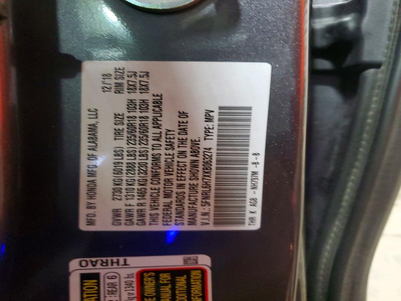 Aukcja sprzedaży 2019 Honda Odyssey, vin: 5FNRL6H7XKB063274, numer aukcji: 60306656
