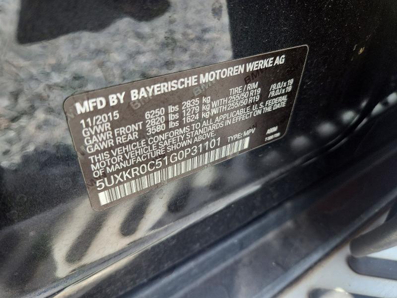 Aukcja sprzedaży 2016 Bmw X5, vin: 5UXKR0C51G0P31101, numer aukcji: 58684366