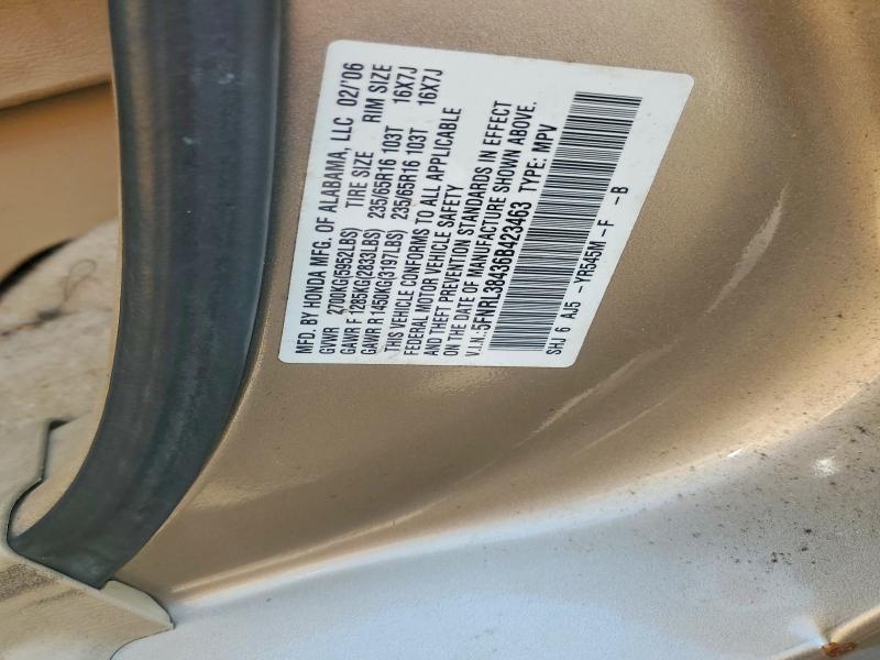 Продаж на аукціоні авто 2006 Honda Odyssey, vin: 5FNRL38436B423463, номер лоту: 61930326