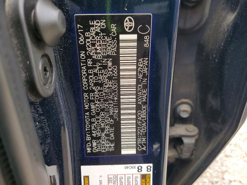 Aukcja sprzedaży 2018 Toyota Camry, vin: JTNB11HK0J3011660, numer aukcji: 60892256