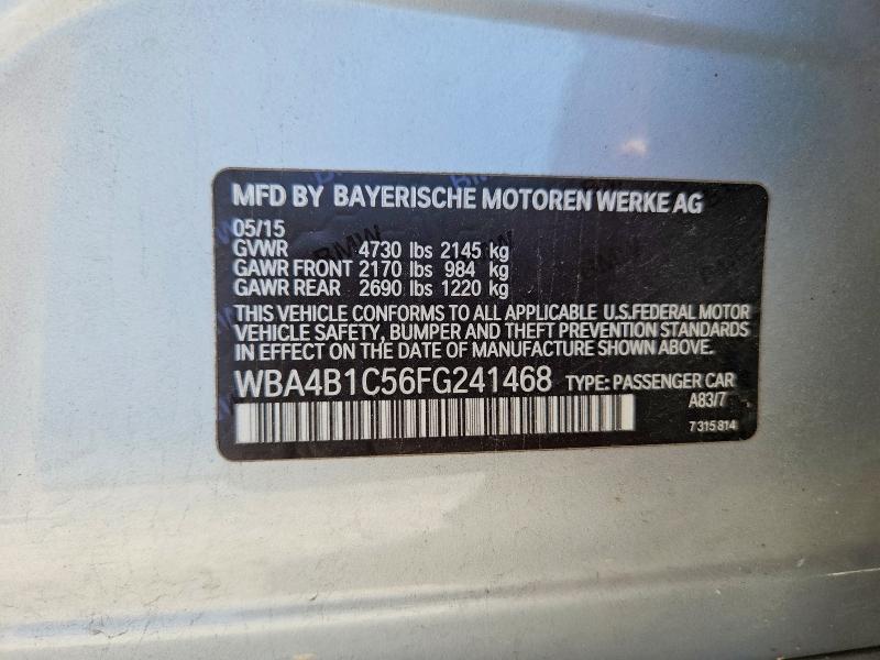 Продажа на аукционе авто 2015 Bmw 435, vin: WBA4B1C56FG241468, номер лота: 61351186