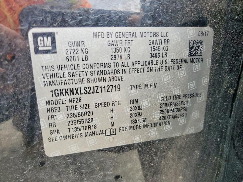 Продаж на аукціоні авто 2018 Gmc Acadia, vin: 1GKKNXLS2JZ112719, номер лоту: 60842276