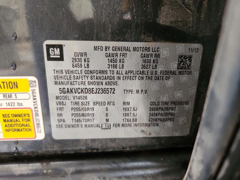 Aukcja sprzedaży 2014 Buick Enclave, vin: 5GAKVCKD8EJ236572, numer aukcji: 60507796