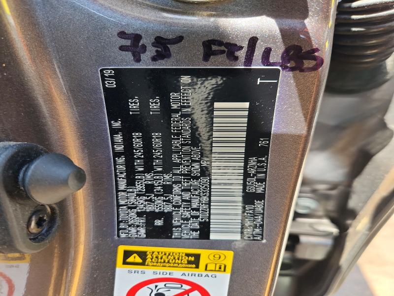 2019 Toyota Highlander მანქანა იყიდება აუქციონზე, vin: 5TDZZRFH8KS325090, აუქციონის ნომერი: 62052546