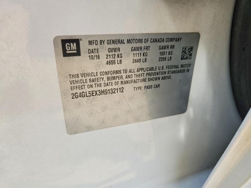Aukcja sprzedaży 2017 Buick Regal, vin: 2G4GL5EX3H9132112, numer aukcji: 59218636