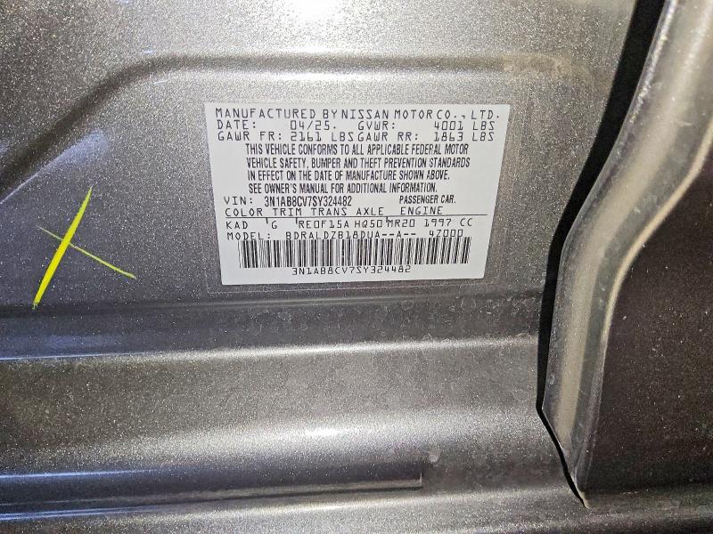 Продажа на аукционе авто 2025 Nissan Sentra, vin: 3N1AB8CV7SY324482, номер лота: 62316716