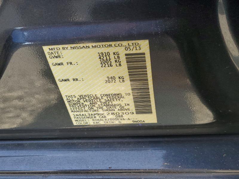Продаж на аукціоні авто 2013 Nissan Altima, vin: 1N4AL3AP9DC280309, номер лоту: 60193276