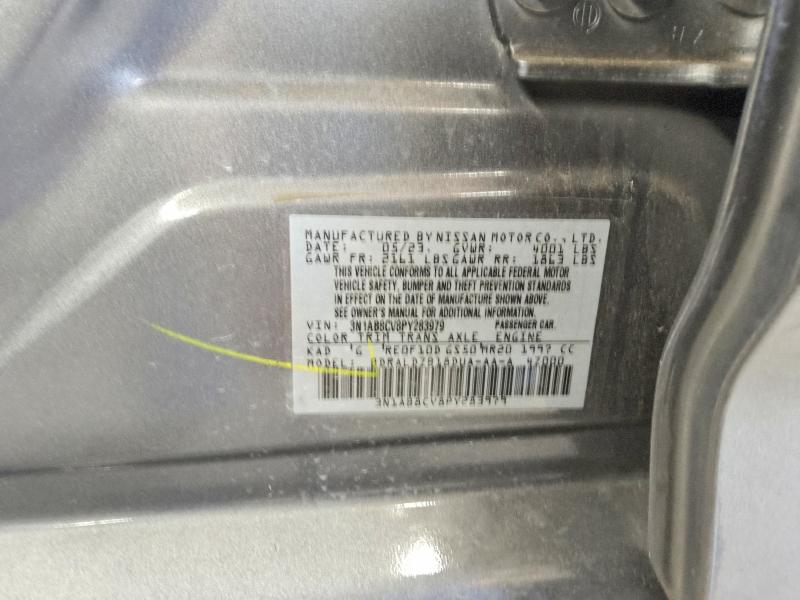2023 Nissan Sentra მანქანა იყიდება აუქციონზე, vin: 3N1AB8CV8PY283979, აუქციონის ნომერი: 60514646