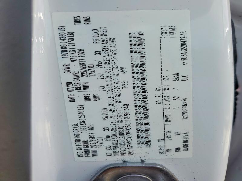 Aukcja sprzedaży 2020 Ford Escape, vin: 1FMCU0F65LUB56248, numer aukcji: 61419526